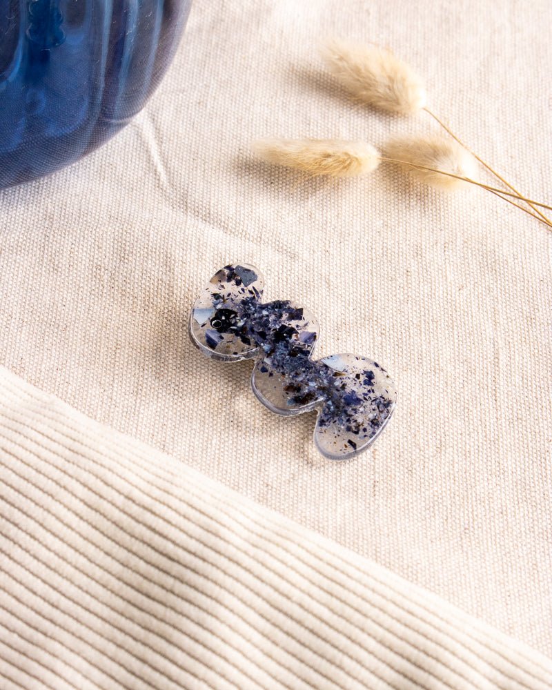 Paire De Barrettes En Résine Blanc Cassé - Style Diadème - Taille Unique - Occasion