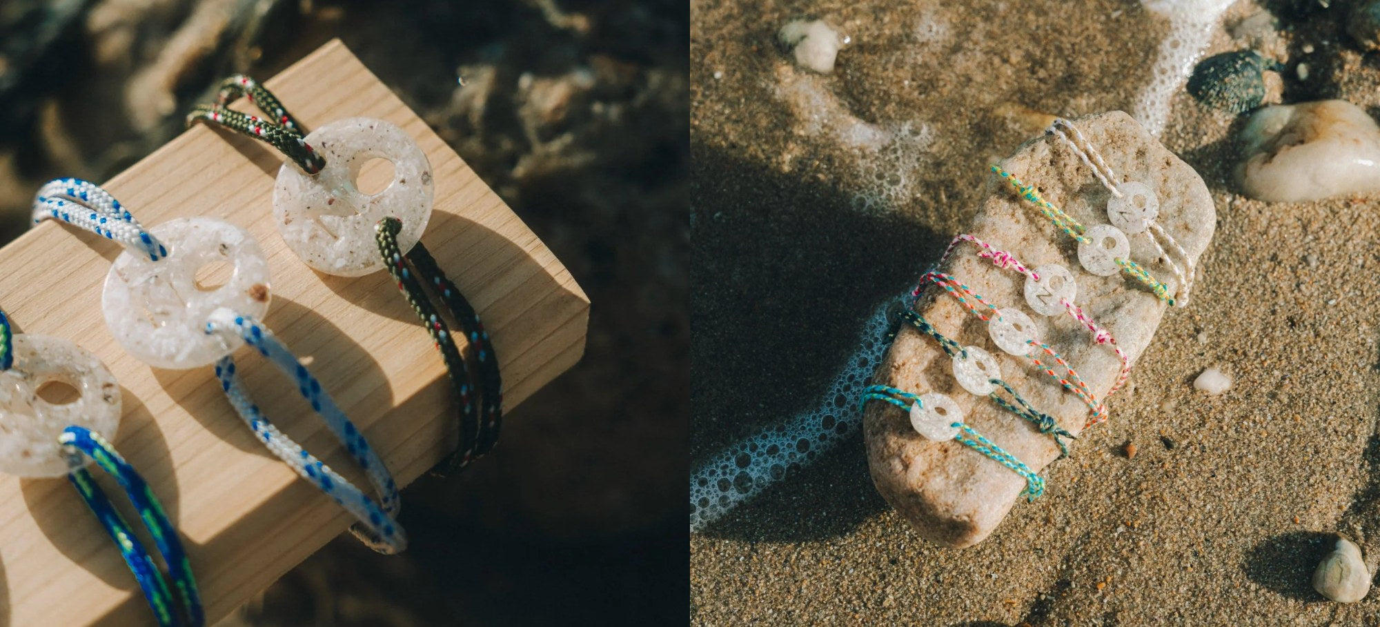 Bracelets NO Noirmoutier en boute et à paillettes – Uïna