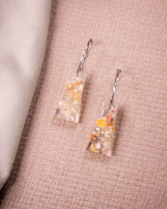 Peigne Et Boucles D'Oreilles Assorties En Résine - Style Diadème E.T. - Doré - Occasion